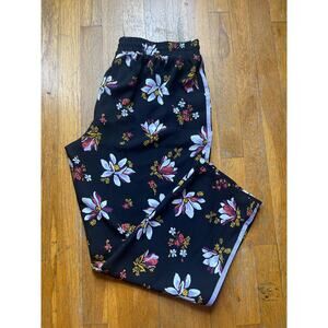 NAVY BLUE DRAWTRING LOUNGE PANTS W A FLOWER PATTERN-SUPER CUTE & COMFY